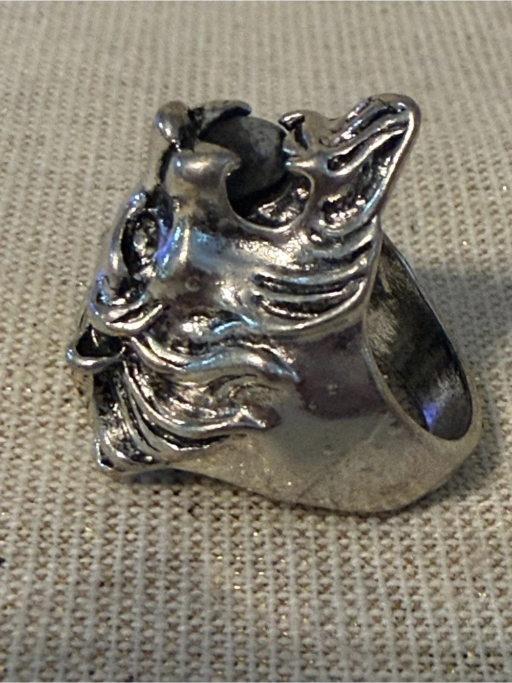 Vintage style Lion Head Ring - Men Accessories - Picture 2 of 6